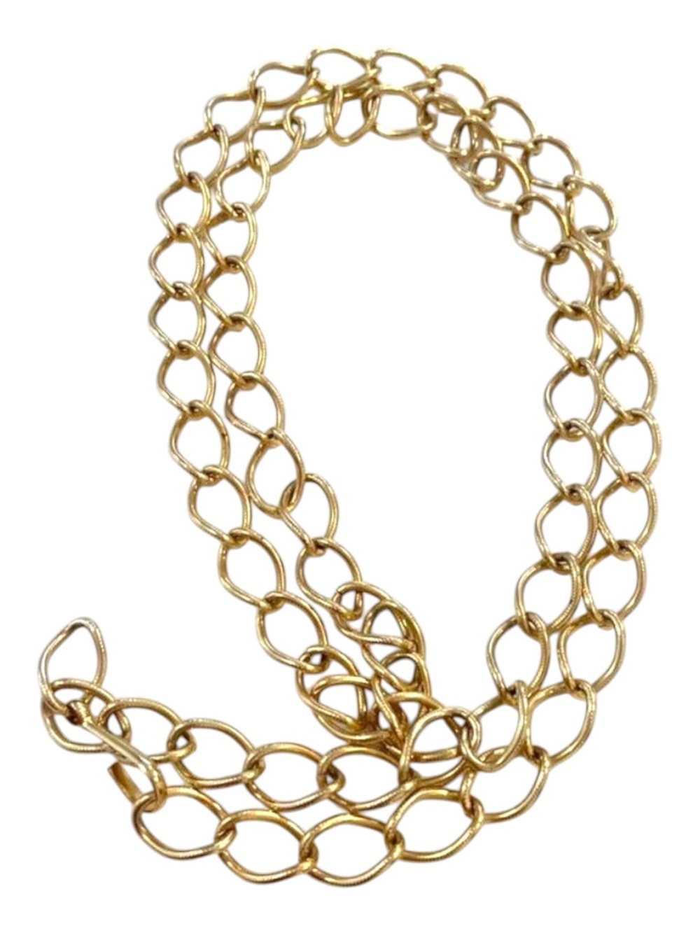 Gold-Tone Chain Link Adjustable Waist Belt Y2K-Inspired Early 2000s Style
